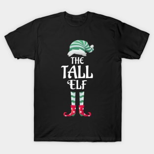 The Tall Christmas Elf Matching Pajama PJ Family Party Gift T-Shirt